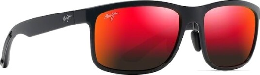 Maui Jim Huelo Matte Black/Hawaii Lava Solbriller Maui Jim Huelo Matte Black/Hawaii Lava Solbriller