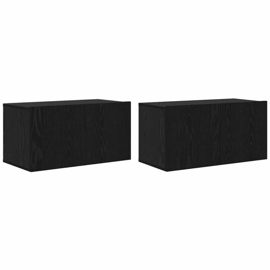 TV benksett 4 pcs Svart eik 60 x 30 x 30 cm Konstruert tre TV benksett 4 pcs Svart eik 60 x 30 x 30 cm Konstruert tre