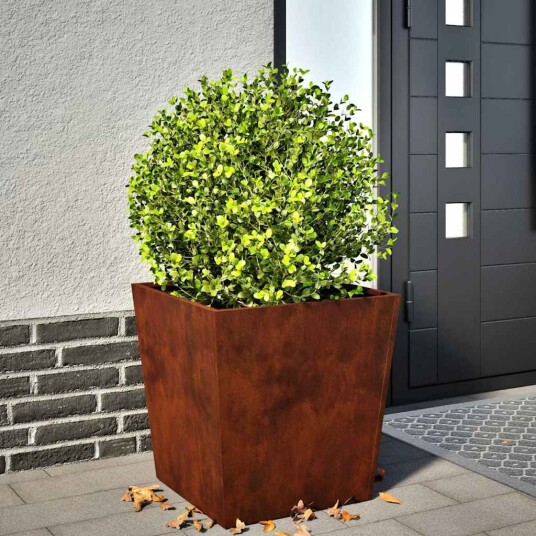 Plantekasser 2 stk 50x50x50 cm cortenstål