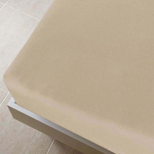 vidaXL Jerseylaken gråbrun 160x200 cm bomull