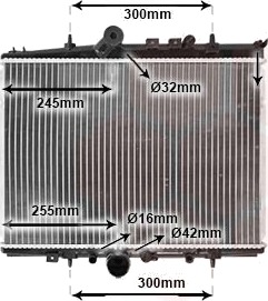 VAN WEZEL 40002217 Radiator motorkjøling