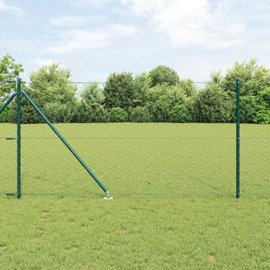 Gjerde med innlegg. grønn 1 x 100 m PVC belagt stål