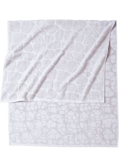 Bonprix Håndkle med jacquardmønster i high-low-look false