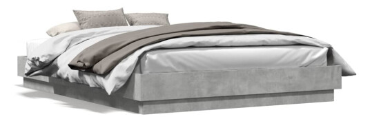 Sengeramme betonggrå 160x200 cm konstruert tre 8721012275805