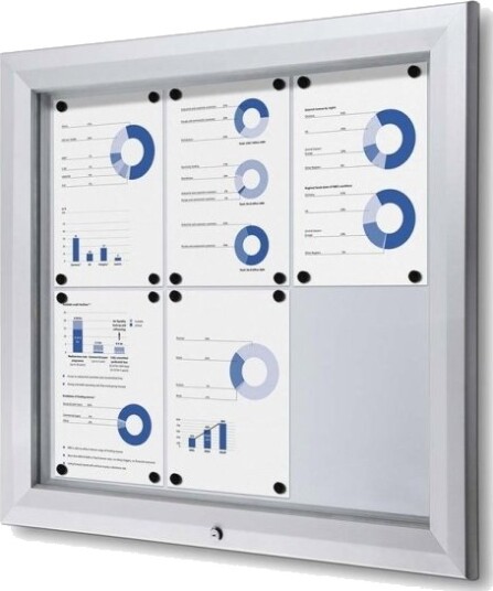 Oppbevaringsskap, Twinco Twin, 760X800mm Med Whiteboardtavle, Aluminium/Grå Oppbevaringsskap, Twinco Twin, 760X800mm Med Whiteboardtavle, Aluminium/Grå