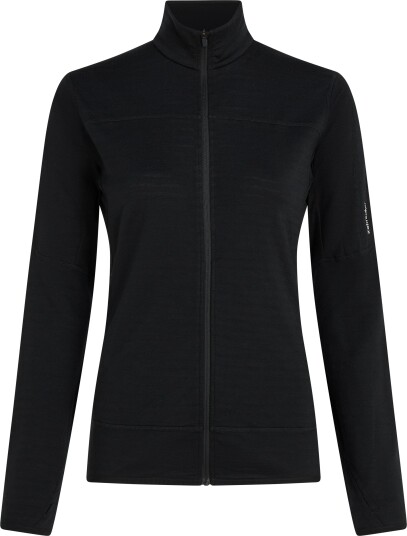 Icebreaker Women Merino Blend 300 Realfleece™ Descender Ls Zip Black XS