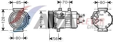 AVA COOLING SYSTEMS CNAK253 AC-kompressor