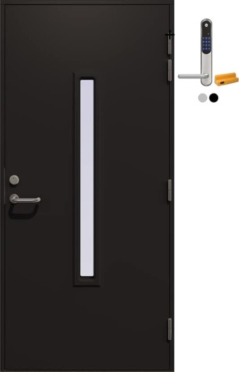 Ytterdør Gilje Herakles med Yale Doorman Classic Home