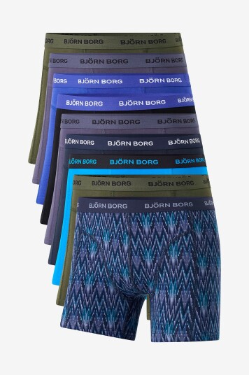 Björn Borg Boksershorts Cotton Stretch Boxer 9 pakning Flerfarget