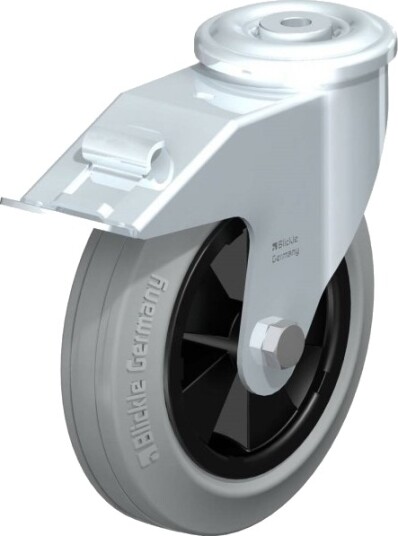 Blickle 742842 Ler-Vpp 180G-Fi-Sg Styrehjul M. Brems, Hjuldiameter 180 Mm, Maks 170 Kg (1 Stk.)