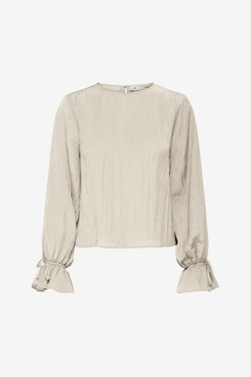 JDY Topp jdyChloe L/S O neck Top Wvn Dia Hvit