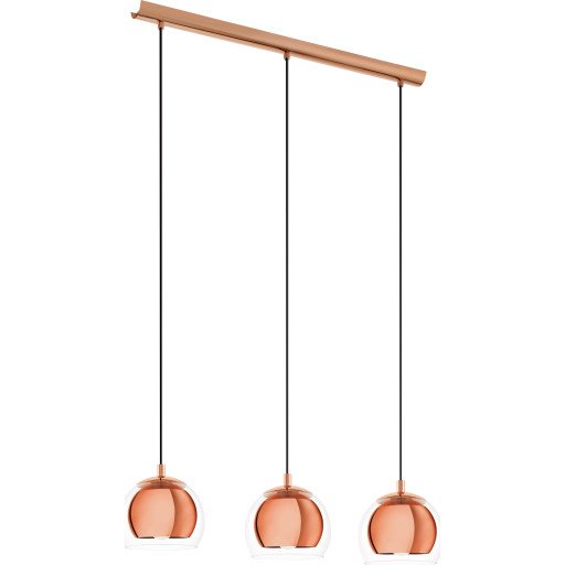 Eglo Rocamar - Taklampe - 3 innganger - E27 - blank, kobber