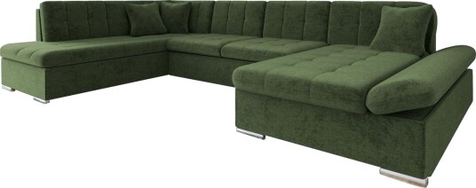 Zumar Sovesofa med Sjeselong og Dobbel Sjeselong 4 seter i Chenille   Grønn
