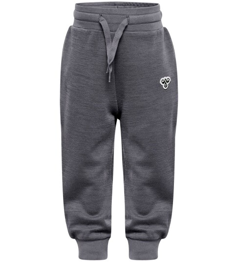 Hummel Dark Grey Melange Mini Ull Bukser Bee 92 Hummel Dark Grey Melange Mini Ull Bukser Bee 92