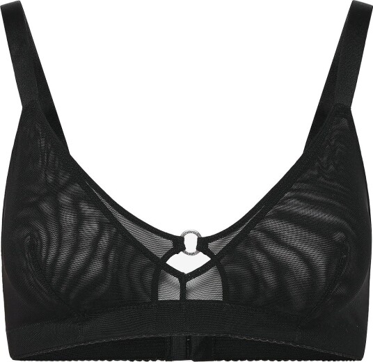 Understatement Underwear Mesh Double Triangle Bralette+ BLACK S