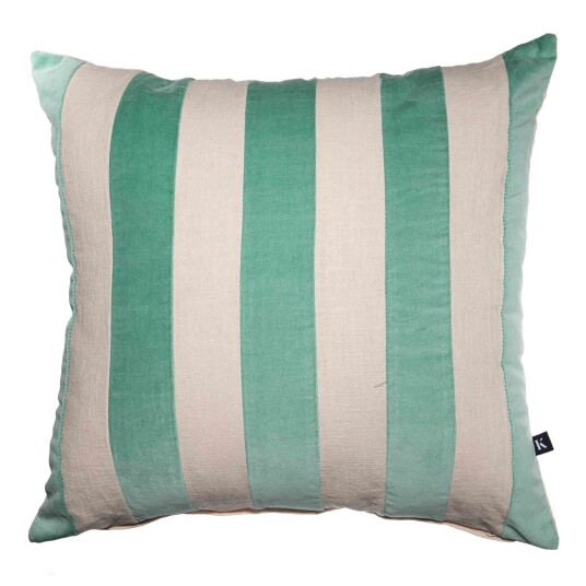 Putetrekk velur striper 48x48cm grønn