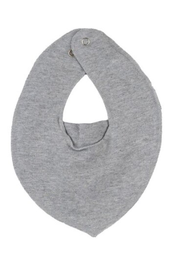 Mikk line bibs smekkeskjerf til baby light grey melange