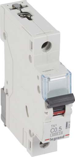 Legrand 10 stk TX³ MCB automatsikring C0,5 1P 1M 6/6kA