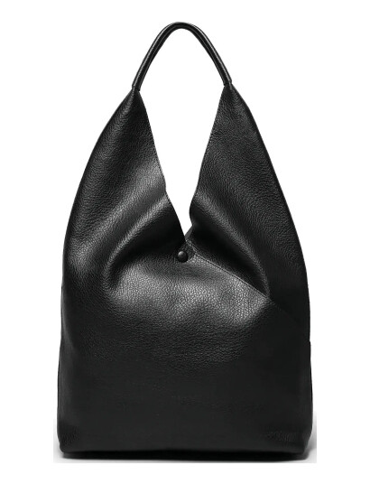 Ceannis Triangle Pu Shoulder Bag   Black   32X10X32CM