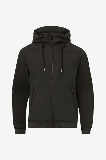 Jack & Jones Jakke jjeBasic Softshell Hood Svart Jack & Jones Jakke jjeBasic Softshell Hood Svart