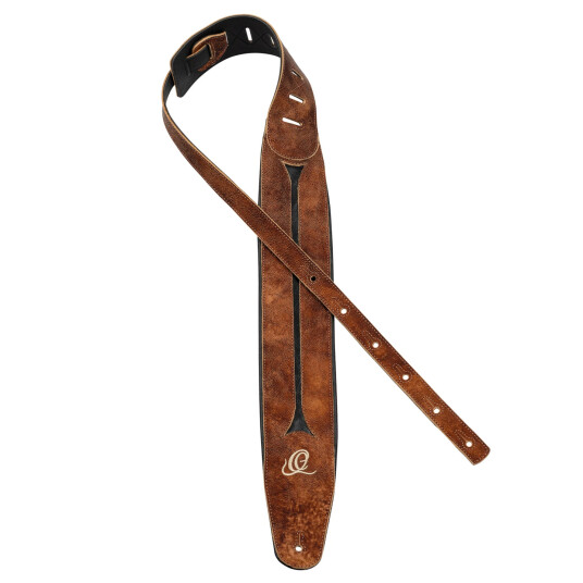 Ortega OSBS-1 Bass Leather Strap Chestnut tree