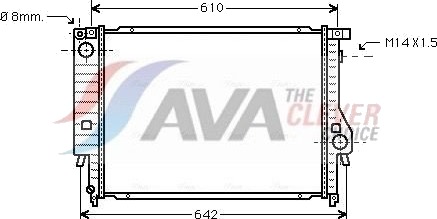 AVA COOLING SYSTEMS BW2047 Radiator motorkjøling