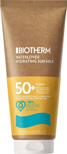Biotherm Waterlover Hydrating Solkrem SPF 50 med Aloe Vera og Sheasmør, 200 ml