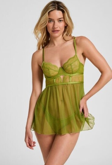 Hunkemöller Babydoll Isabelle Grønn