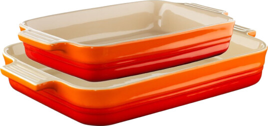 Le Creuset  Ildfast formsett stentøy 25+32 cm vulkan
