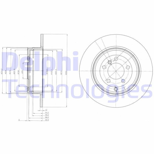 Bremseskive DELPHI BG4066