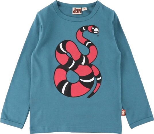 DYR Genser Roar Grey Blue m. Slange DYR 3 år (98) Genser Blå Grå Turkis