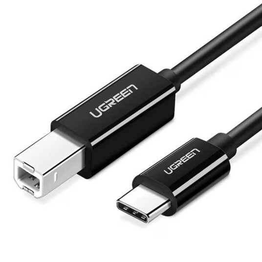 Ugreen USB-C til USB-B kabel 2m 480Mb/s Ugreen USB-C til USB-B kabel 2m 480Mb/s