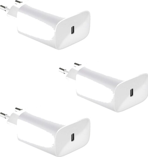SiGN USB-C PD hurtiglader 20W Hvit (3-pakning)