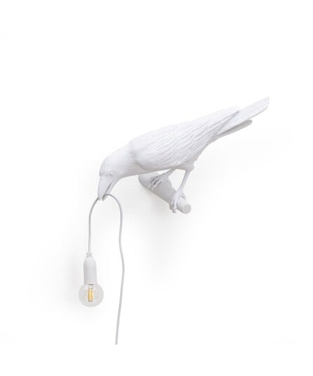 Seletti Bird Looking Left Vegglampe Hvit