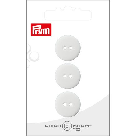 Prym flat plastknapp hvit 18 mm 3 stk Prym flat plastknapp hvit 18 mm 3 stk