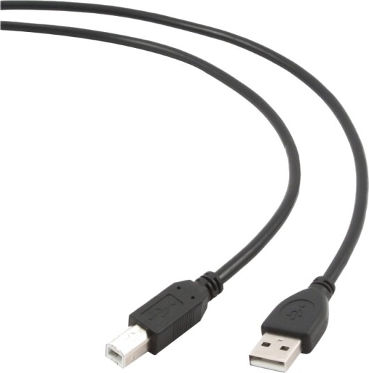 Gembird USB 2.0-kabel Hann til Type B 3 m - Formstøpt, Svart
