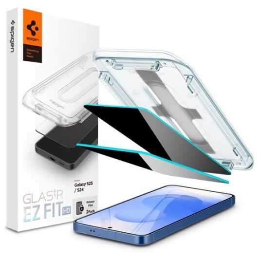 Spigen EZ Fit HD Privacy Skjermbeskytter 2-pakning for Samsung Galaxy S24/S25 Spigen EZ Fit HD Privacy Skjermbeskytter 2-pakning for Samsung Galaxy S24/S25