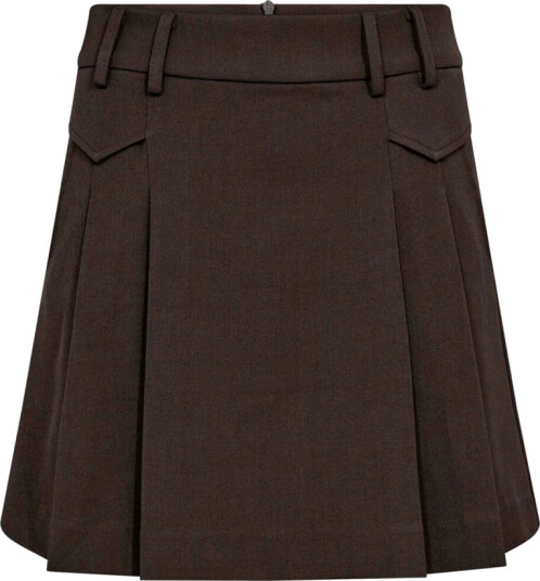 Co" Couture 34223 Lunacc Pocket Pleat Mini Skirt   Brown   XS