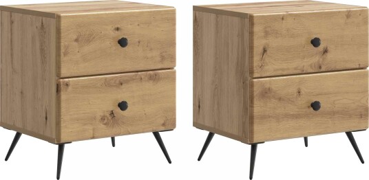  Nattbordskap med skuff 2 pcs Artisan eik 43 x 34,5 x 47,5 cm