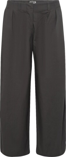 Weekday Low Rise Wide Leg Pleated Trousers DARK GREY 40 Weekday Low Rise Wide Leg Pleated Trousers DARK GREY 40