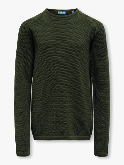 Only & Sons Jr Panter Reg Crew Knit Grønn 110/116