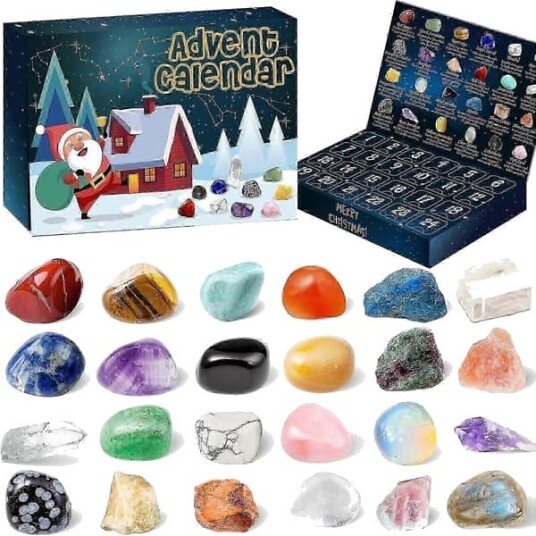 Adventskalender 24 Naturlige Krystall Agat Dager Barne Adventskalender 24 Dager Med Serie Jule Nedtellingskalender adventskalender Chri