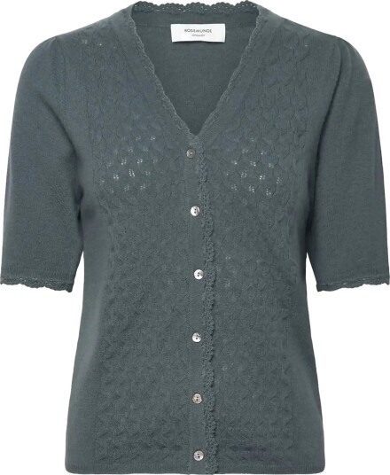 Rosemunde Rwlaica Cashmere Crochet Ss V Neck Grey M