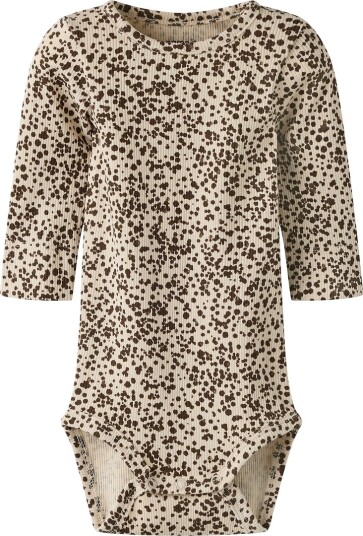 Name It Body I/e - Rib - NbfFrainy - Brasiliansk Sand - Name It - 56 - Langermet Body Beige Brun
