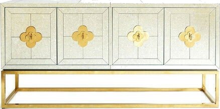 Delphine Media Bench Brass
