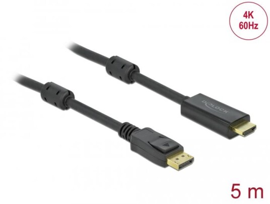 Delock DisplayPort Til HDMI adapterkabel 5m