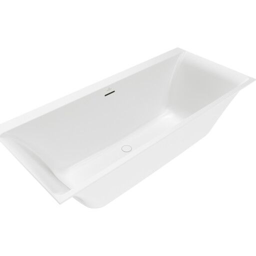 V&B Subway 3.0 Badekar for innbygging 1800x800 mm, Stone White med SilentFlow