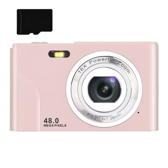 INF Digitalkamera med 48 MP HD 1080p 16x zoom minnekort
