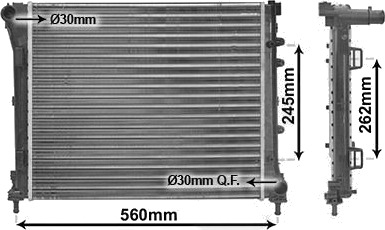 VAN WEZEL 17002387 Radiator motorkjøling