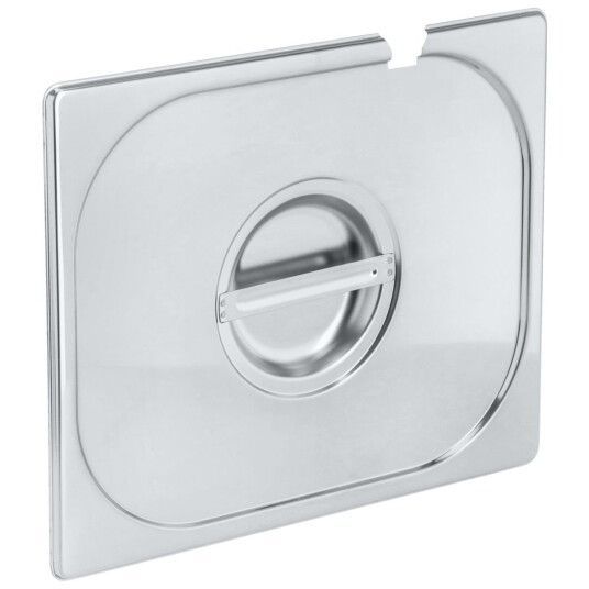 PULSIVA Kantine Smart med hull for skje GN 1/2; Størrelse GN 1/2 32.5x26.5 cm LxB; Sølvfarge